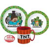 Mojang Minecraft étkészlet, micro műanyag szett 350 ml-es bögrével