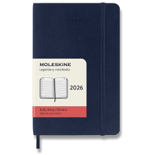 Moleskine 2026 S denní, měkké desky, modrý naptár, kalendárium