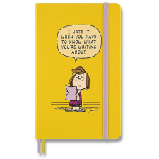 Moleskine Peanuts L, linkovaný, žlutý naptár, kalendárium