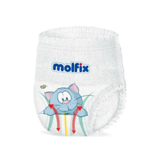 Molfix bugyipelenka átlátszó csomagban (6-os) 15 + kg (50 db/cs) pelenka