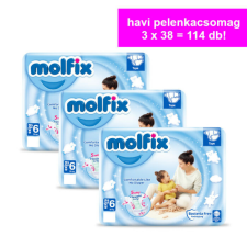 Molfix Havi pelenkacsomag Jumbo (6-os) 15+ kg (114 db/cs) pelenka