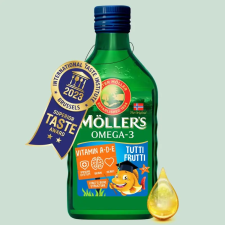 Möllers Északi-tengeri tőkehalmáj olaj - többféle íz Tutti-frutti reform élelmiszer