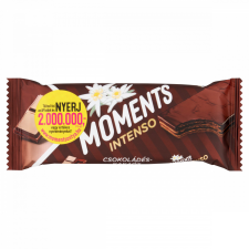 Moments Intenso csokoládés-kakaós krémmel töltött kakaós ostyaszelet kakaós bevonómasszában 40 g csokoládé és édesség