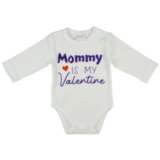  "Mommy is my Valentine" feliratos valentin napi baba body fehér kombidressz, body