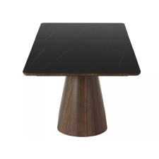  Monaco Kinyitható Kerámia Étkezőasztal Matt Fekete/Dió bútor