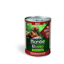 Monge BWild Grain Free Adult kutyakonzerv - bárány sütőtökkel és cukkinivel 400 g kutyaeledel