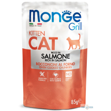  Monge Cat 85gr Grill Pouch Kitten Lazac macskaeledel