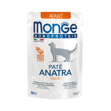 Monge Cat Monoprotein Pate Adult Macskaeledel (Kacsa) - 85 g macskaeledel