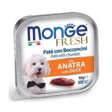 Monge Dog Fresh Paté & Chunkies kacsa 100g kutyaeledel