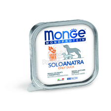 Monge Dog Monoprotein paté - kacsa 150 g kutyaeledel