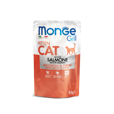 Monge Grill Cat Kitten Lazacos Falatok Aszpikban 85 g macskaeledel