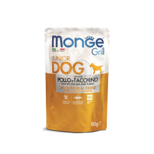 Monge Grill Dog Puppy & Junior - csirke, pulyka 100 g kutyaeledel