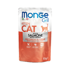 Monge Grill Kitten Alutasakos Macskaeledel (Lazac) - 85 g macskaeledel