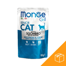 Monge Grill Senior Alutasakos Macskaeledel (Makréla) - 28x85 g macskaeledel