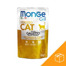 Monge Grill Sterilised Alutasakos Macskaeledel (Kakas) - 28x85 g macskaeledel