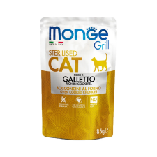 Monge Grill Sterilised Alutasakos Macskaeledel (Kakas) - 85 g macskaeledel