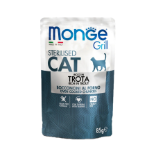 Monge Grill Sterilised Alutasakos Macskaeledel (Pisztráng) - 85 g macskaeledel