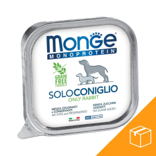 Monge Monoprotein Pate Alutálcás Kutyaeledel (100% Nyúl) - 24x150 g kutyaeledel