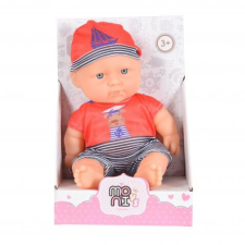 Moni BABA 20cm újszülött Tengerész ruha PIROS/SZÜRKE baba