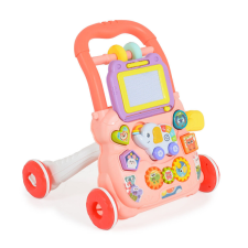 Moni Toys Music Walker interaktív, elefántos, műanyag járássegítő - Rózsaszín tili toli