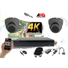  Monitorrs Security - 4k AHD kamerarendszer 2 kamerával 8 Mpix GD - 6038K2 megfigyelő kamera