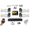  Monitorrs Security - 4k AI IP park kamerarendszer 4 kamerával 8 Mpix - 6380K4