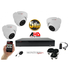 Monitorrs Security - AHD Dóm kamerarendszer 3 kamerával 5 Mpix - 6043K3 megfigyelő kamera