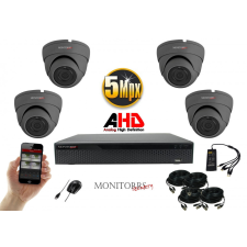  Monitorrs Security - AHD Dóm kamerarendszer 4 kamerával 5 Mpix - 6044K4 megfigyelő kamera