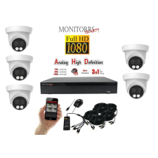  Monitorrs Security - AHD dóm kamerarendszer 5 kamerával 2 Mpix - 6196K5 megfigyelő kamera