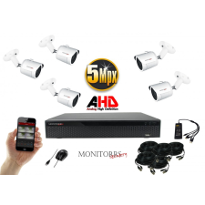  Monitorrs Security - AHD kamerarendszer 5 kamerával 5 Mpix - 6041K5 megfigyelő kamera