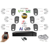  Monitorrs Security - AI Hybrid Light IP kamerarendszer 6 kamerával 5 Mpix WT - 6143k6