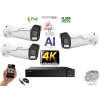  Monitorrs Security - AI Hybrid Light IP Park kamerarendszer 3 kamerával 8 Mpix - 6070k3