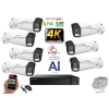  Monitorrs Security - AI Hybrid Light IP Park kamerarendszer 7 kamerával 8 Mpix - 6070k7