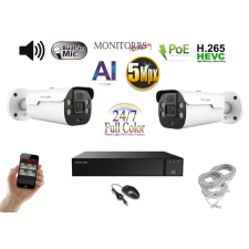 Monitorrs Security - AI IP Aktív kamerarendszer 5 mpix WTube - 6079K2 megfigyelő kamera
