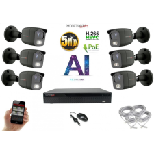 Monitorrs Security - AI IP kamerarendszer 6 kamerával 5 Mpix GT - 6373K6 megfigyelő kamera