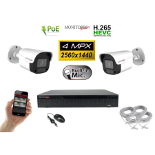  Monitorrs Security - IP kamerarendszer 2 kamerával 4 Mpix - 6024K2 megfigyelő kamera