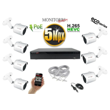  Monitorrs Security - IP kamerarendszer 7 kamerával 5 Mpix WT - 6082K7 megfigyelő kamera