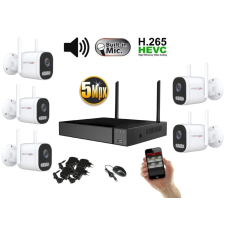  Monitorrs Security - Wifi IP kamerarendszer 5 kamerával 5 Mpix, aktív - 6123K5 megfigyelő kamera