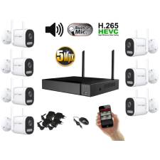 Monitorrs Security - Wifi IP kamerarendszer 7 kamerával 5 Mpix, aktív - 6123K7 megfigyelő kamera