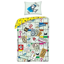 Monopoly mintás ágyneműhuzat szett vászontáskában lakástextília