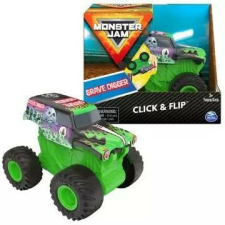  Monster Jam - Click &amp; Flip: Grave Digger hátrahúzhatós kisautó autópálya és játékautó