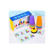 Montessori Toys Stack Cup játék kártyával társasjáték