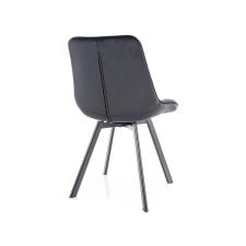  Monti Velvet Fekete Bársony Étkezőszék Fém Vázzal bútor
