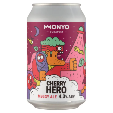 Monyo Cherry Hero Ale felsőerjesztésű szüretlen sör meggyel 4,3% 330 ml sör