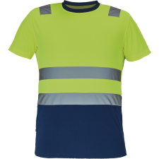  MONZON Hi-Vis póló sárga-navy L láthatósági ruházat