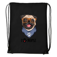  Mopsz - Sport táska Fekete egyedi ajándék