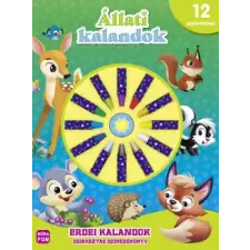 Móra Kiadó Állati kalandok - Erdei kalandok - Zsírkrétás színezőkönyv gyermek- és ifjúsági könyv
