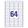 MOS Etikett címke univerzális 48,5X16,9 mm 64 db/ív, 6400 db/csomag