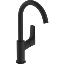 Mosdó csaptelep Hansgrohe Logis leeresztőszeleppel matt fekete 71130670 csaptelep