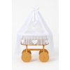  Moses Basket fonott függönyös kiságy Deluxe Amelie - natúr + fehér ágyneműhuzat